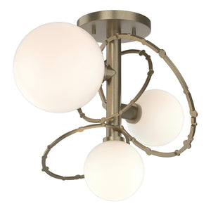 Hubbardton Forge - 121360-SKT-84-GG0712 - Three Light Semi-Flush Mount - Olympus - Soft Gold