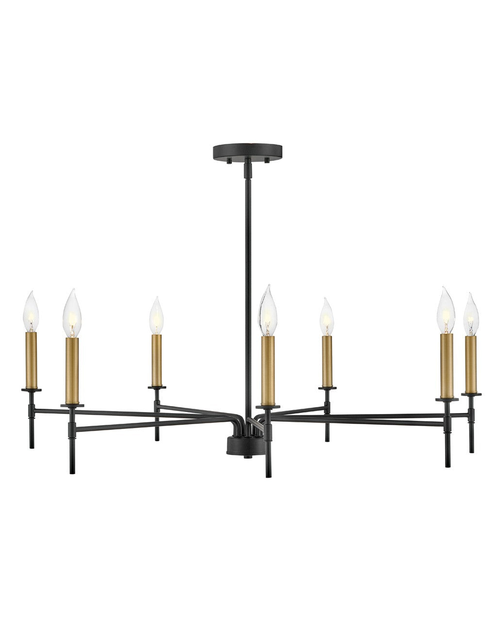 Lark - 83077BK - LED Chandelier - Hux - Black