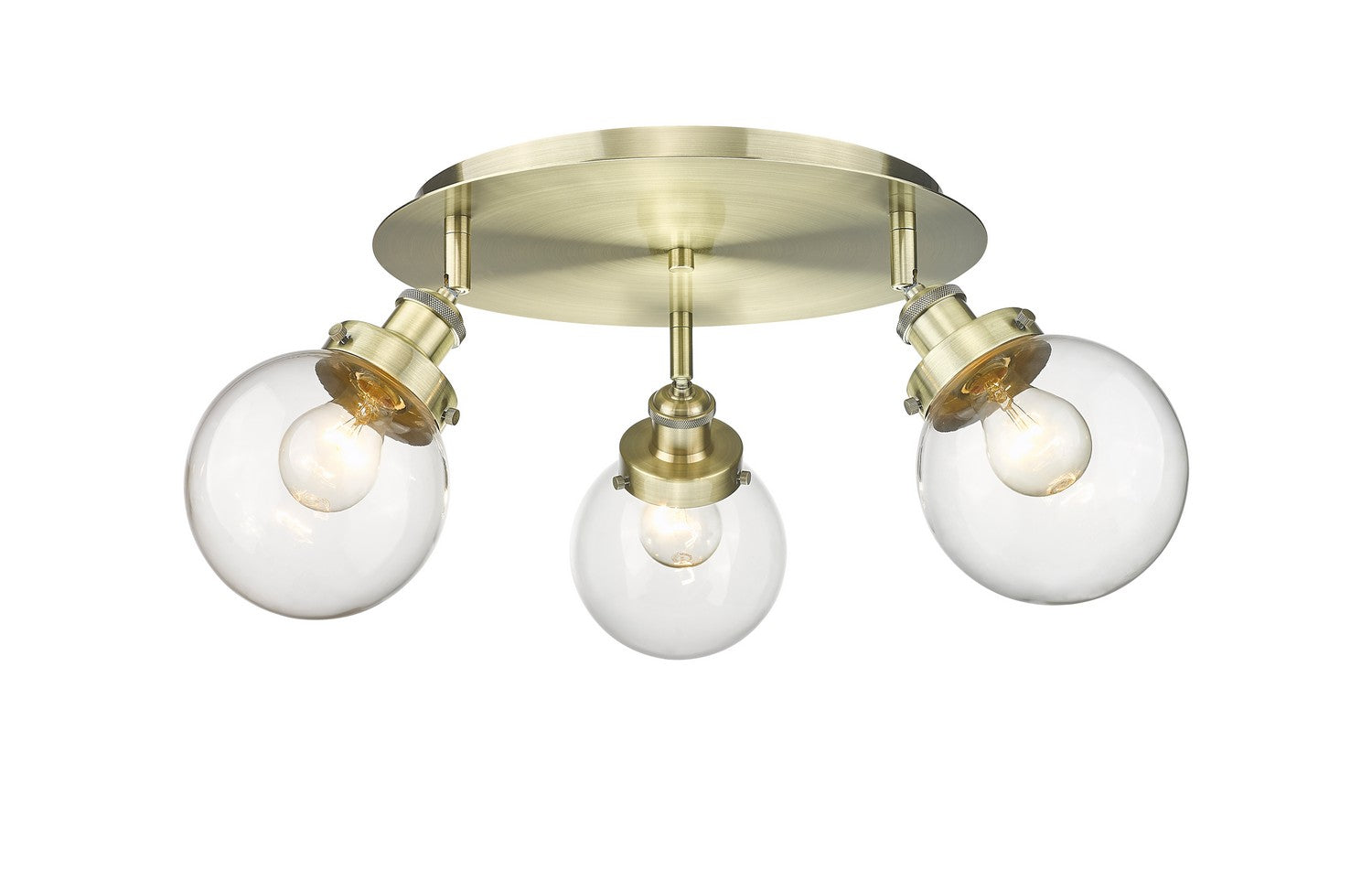 Innovations - 916-3C-AB-G202-6 - Three Light Flush Mount - Downtown Urban - Antique Brass