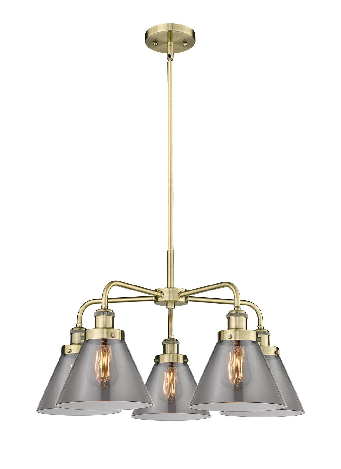 Innovations - 916-5CR-AB-G43 - Five Light Chandelier - Ballston Urban - Antique Brass