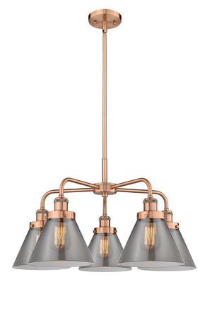 Innovations - 916-5CR-AC-G43 - Five Light Chandelier - Ballston Urban - Antique Copper