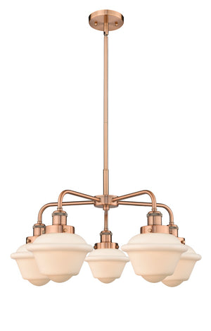 Innovations - 916-5CR-AC-G531 - Five Light Chandelier - Ballston Urban - Antique Copper