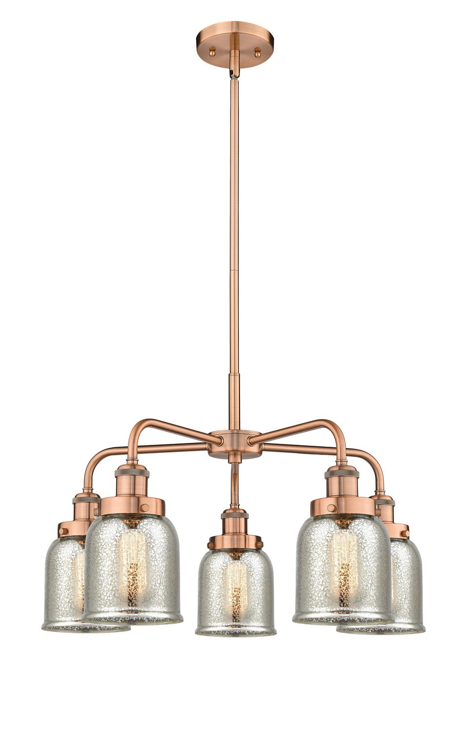 Innovations - 916-5CR-AC-G58 - Five Light Chandelier - Ballston Urban - Antique Copper