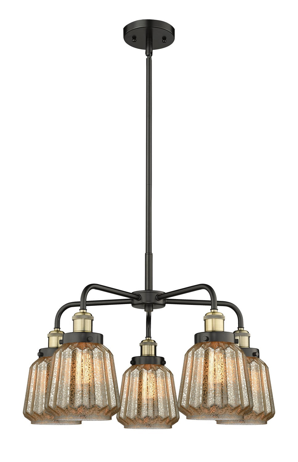 Innovations - 916-5CR-BAB-G146 - Five Light Chandelier - Ballston Urban - Black Antique Brass