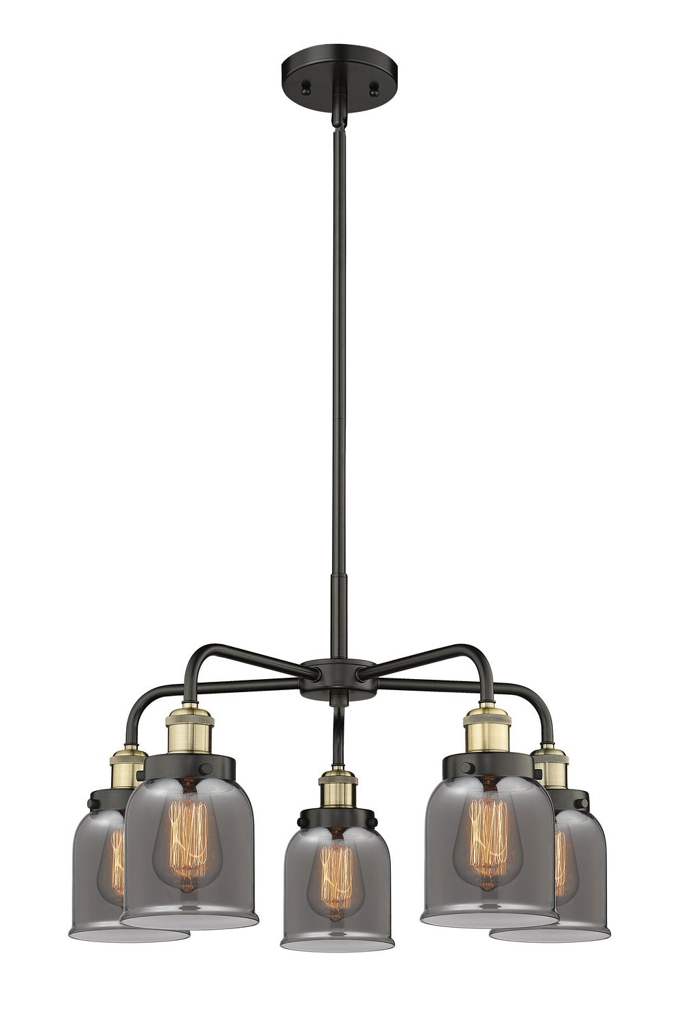 Innovations - 916-5CR-BAB-G53 - Five Light Chandelier - Downtown Urban - Black Antique Brass