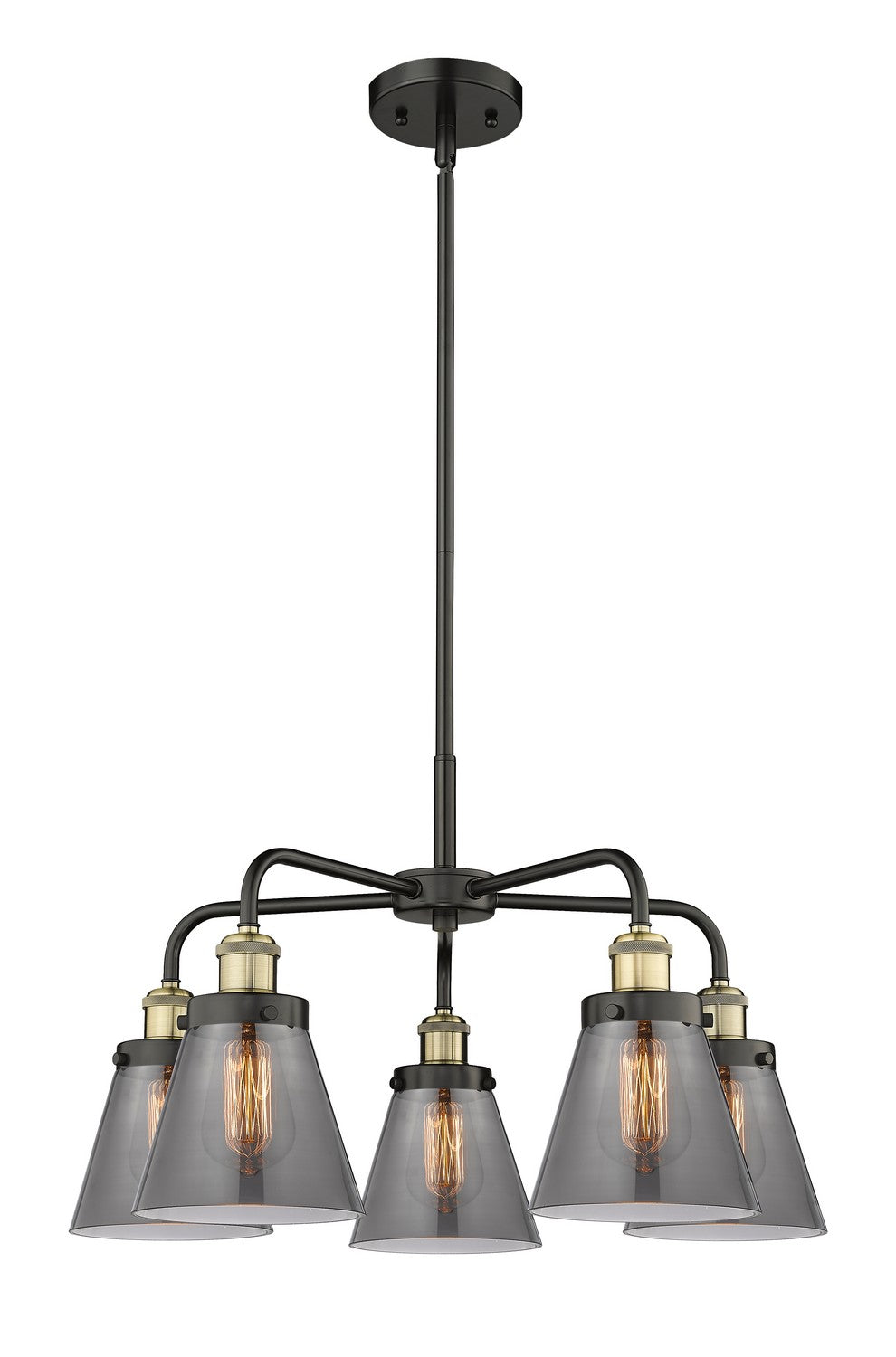 Innovations - 916-5CR-BAB-G63 - Five Light Chandelier - Downtown Urban - Black Antique Brass