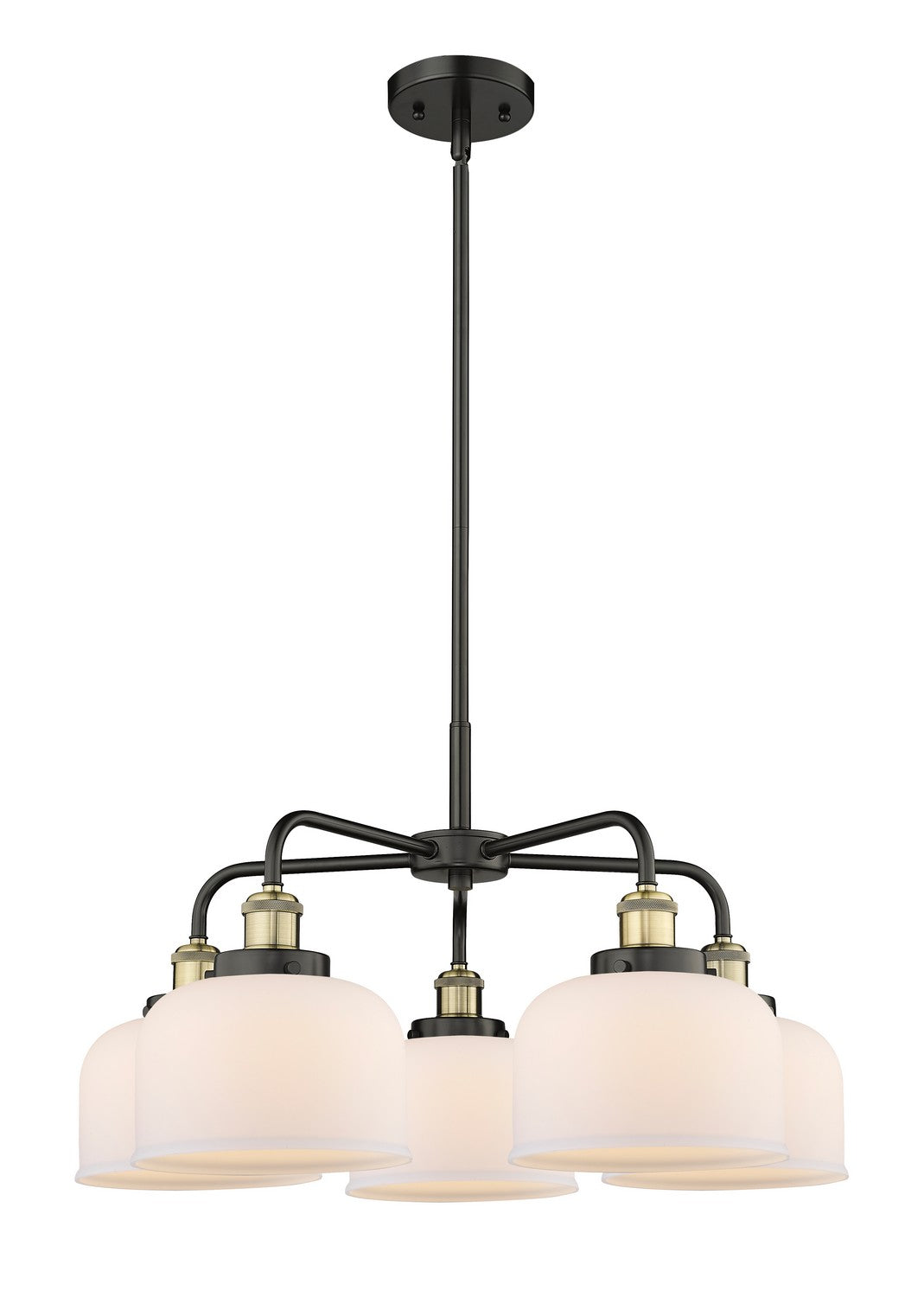 Innovations - 916-5CR-BAB-G71 - Five Light Chandelier - Ballston Urban - Black Antique Brass