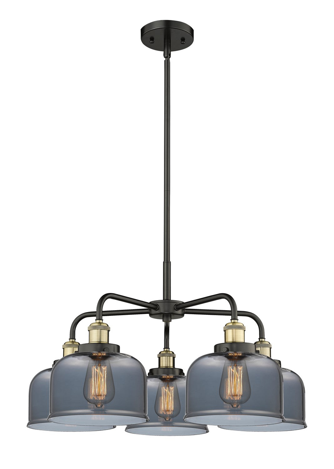 Innovations - 916-5CR-BAB-G73 - Five Light Chandelier - Ballston Urban - Black Antique Brass