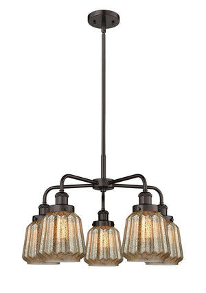 Innovations - 916-5CR-OB-G146 - Five Light Chandelier - Ballston Urban - Oil Rubbed Bronze