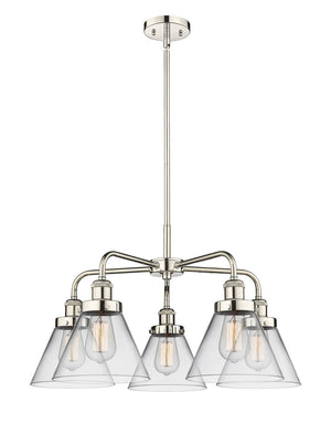 Innovations - 916-5CR-PN-G42 - Five Light Chandelier - Ballston Urban - Polished Nickel