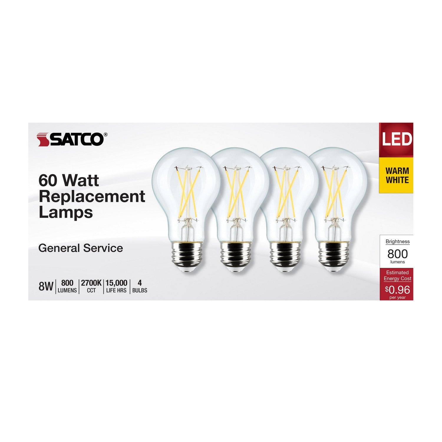Satco - S12462 - Light Bulb - Clear