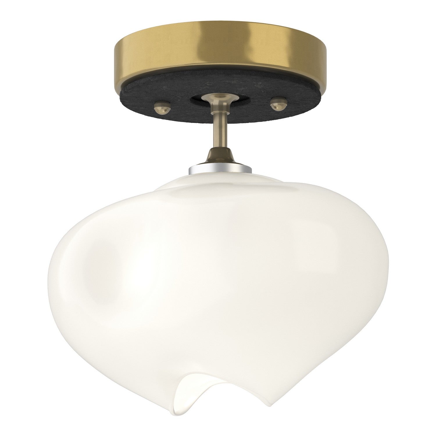Hubbardton Forge - 121372-SKT-86-10-FD0710 - Ume 1-Light Semi-Flush - Ume - Modern Brass