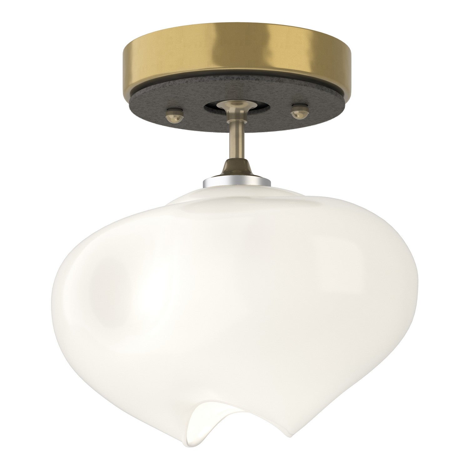 Hubbardton Forge - 121372-SKT-86-20-FD0710 - Ume 1-Light Semi-Flush - Ume - Modern Brass