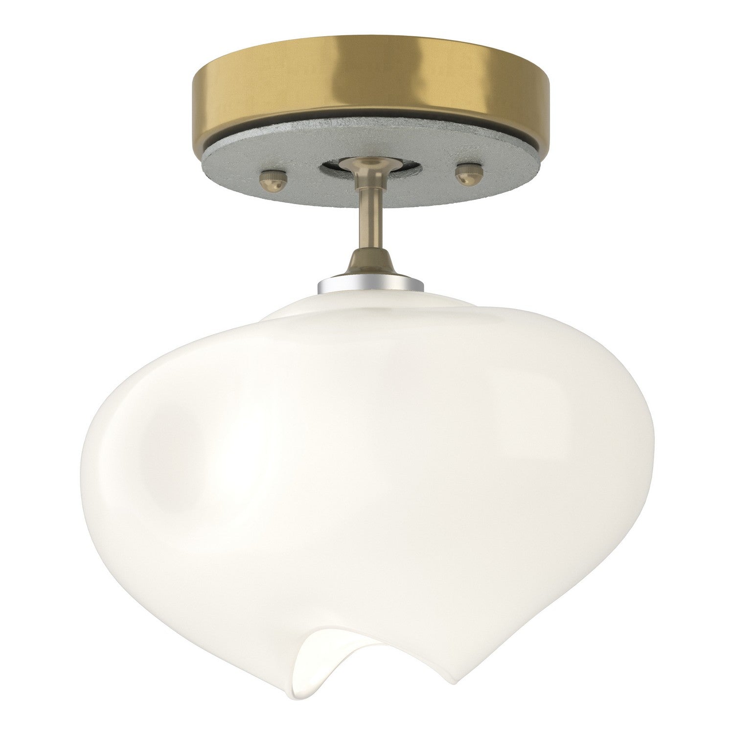 Hubbardton Forge - 121372-SKT-86-82-FD0710 - Ume 1-Light Semi-Flush - Ume - Modern Brass