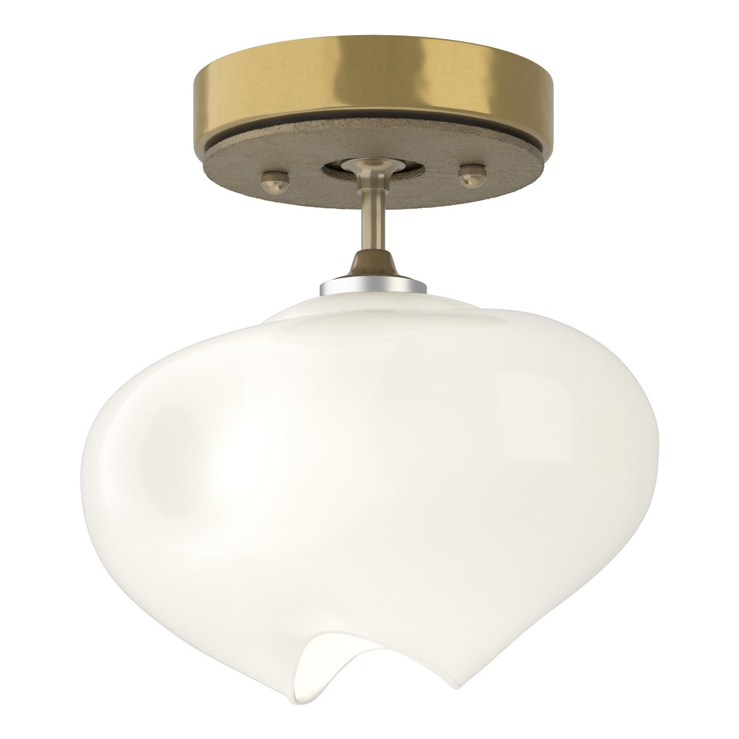 Hubbardton Forge - 121372-SKT-86-84-FD0710 - Ume 1-Light Semi-Flush - Ume - Modern Brass