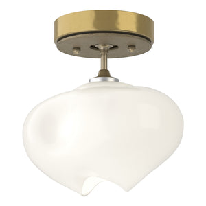 Hubbardton Forge - 121372-SKT-86-84-FD0710 - One Light Semi-Flush Mount - Ume - Modern Brass