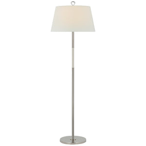 Visual Comfort Signature - AL 1000PN/PAR-L - LED Floor Lamp - Griffin - Polished Nickel and Parchment Leather