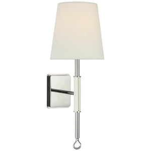 Visual Comfort Signature - AL 2005PN/PAR-L - LED Wall Sconce - Griffin - Polished Nickel and Parchment Leather