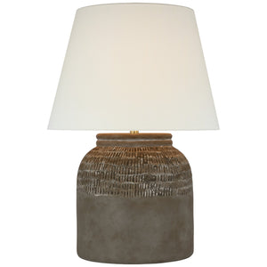 Visual Comfort Signature - AL 3610STG-L - LED Table Lamp - Indra - Silt Grey Ceramic