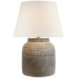 Visual Comfort Signature - AL 3610STG-L - LED Table Lamp - Indra - Silt Grey Ceramic