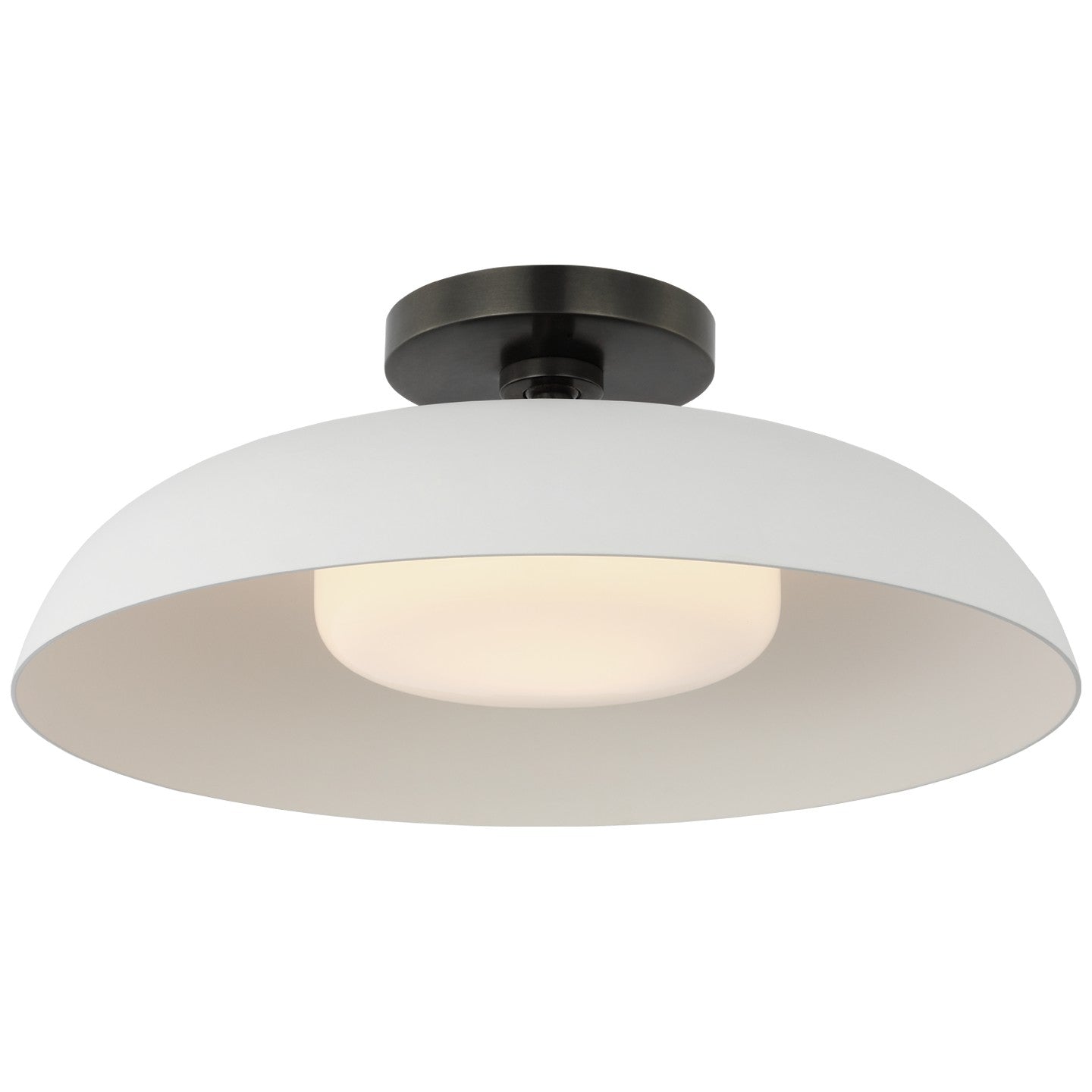 Visual Comfort Signature - AL 4040BZ/WHT-WG - LED Flush Mount - Cyrus - Bronze and White