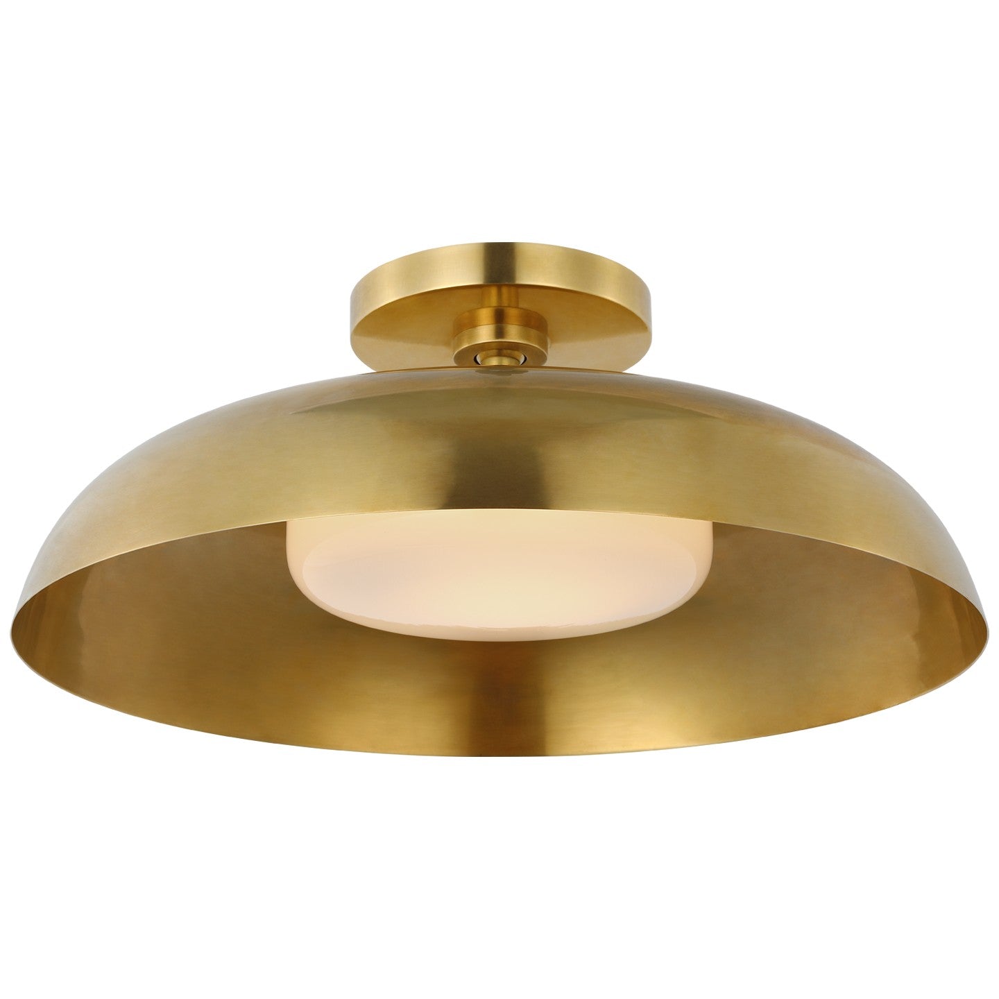 Visual Comfort Signature - AL 4040HAB-WG - LED Flush Mount - Cyrus - Hand-Rubbed Antique Brass