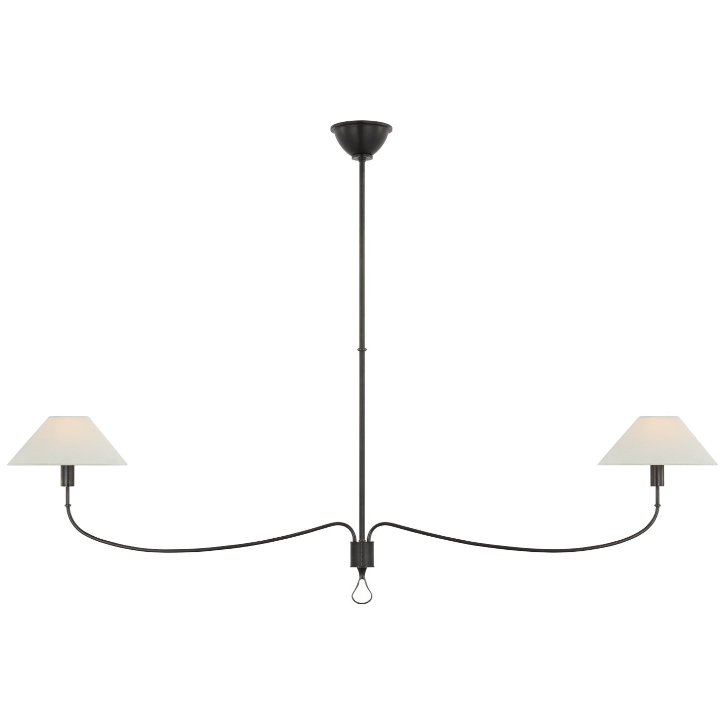 Visual Comfort Signature - AL 5010BZ/CHC-L - LED Chandelier - Griffin - Bronze and Chocolate Leather