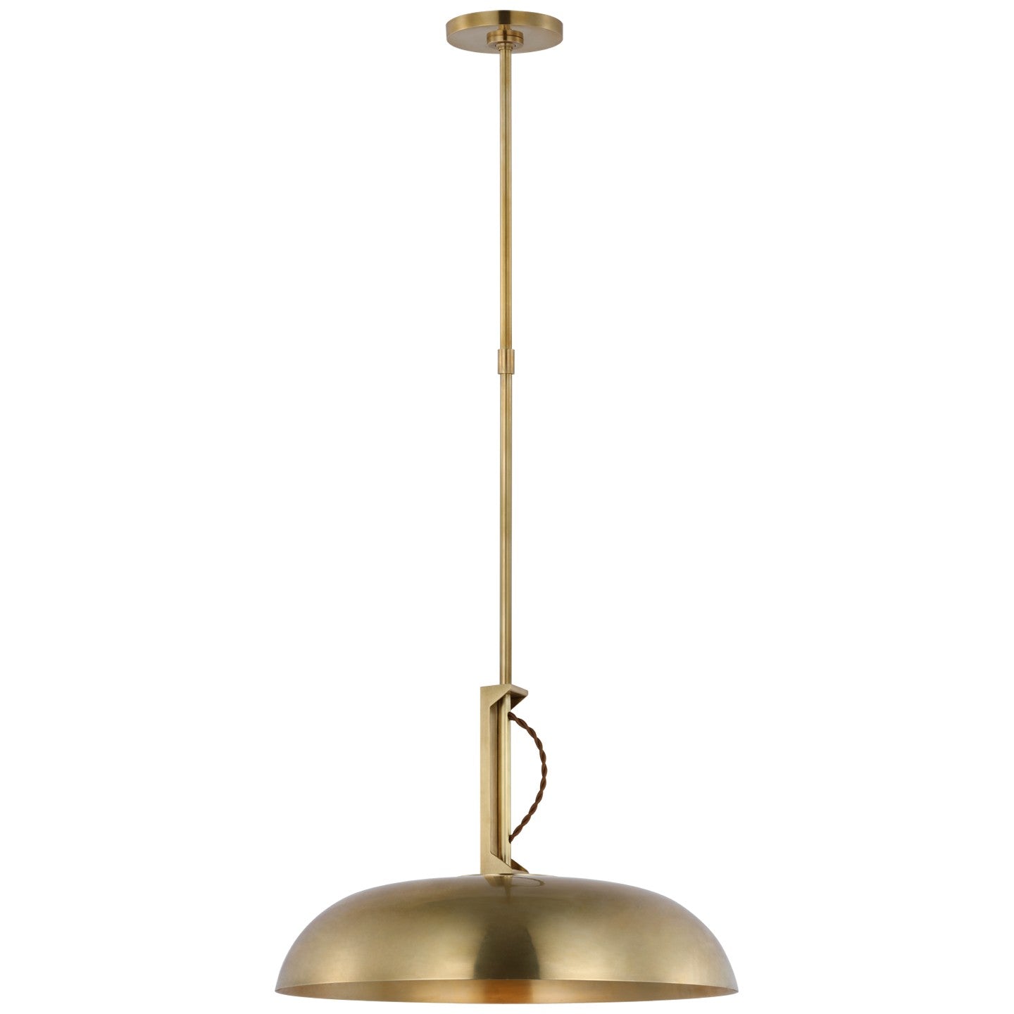 Visual Comfort Signature - AL 5040HAB-WG - LED Pendant - Cyrus - Hand-Rubbed Antique Brass