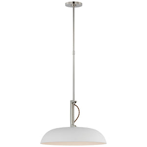 Visual Comfort Signature - AL 5040PN/WHT-WG - LED Pendant - Cyrus - Polished Nickel and White