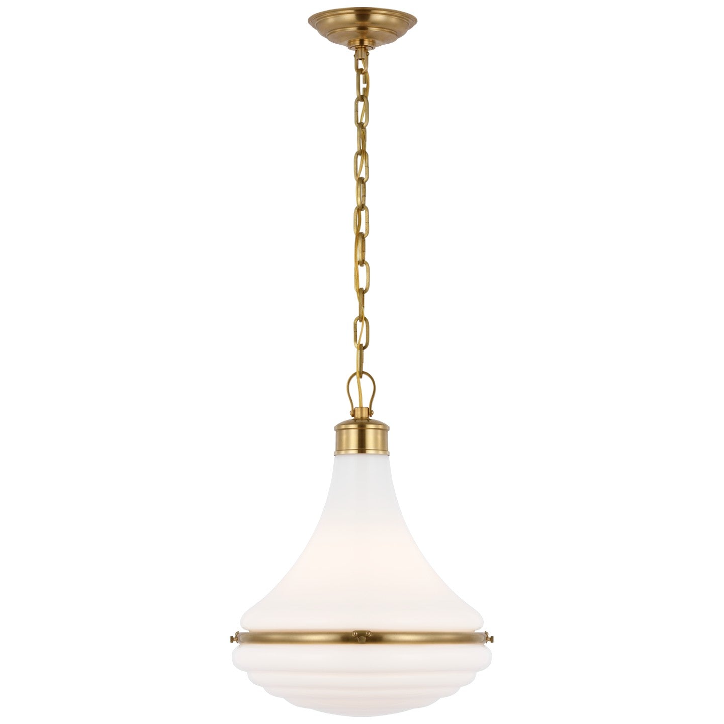 Visual Comfort Signature - AL 5070HAB-WG - LED Pendant - Wesley - Hand-Rubbed Antique Brass