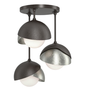 Hubbardton Forge - 121374-SKT-14-85-GG0711 - Three Light Semi-Flush Mount - Brooklyn - Oil Rubbed Bronze