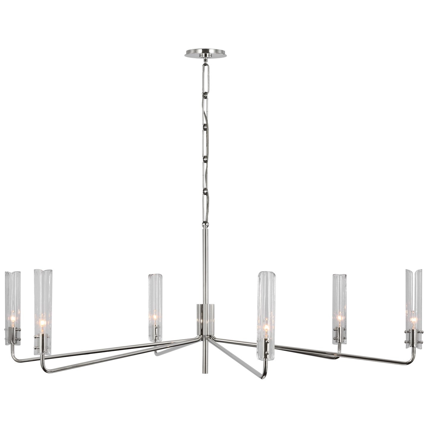 Visual Comfort Signature - ARN 5485PN-CG - LED Chandelier - Casoria - Polished Nickel