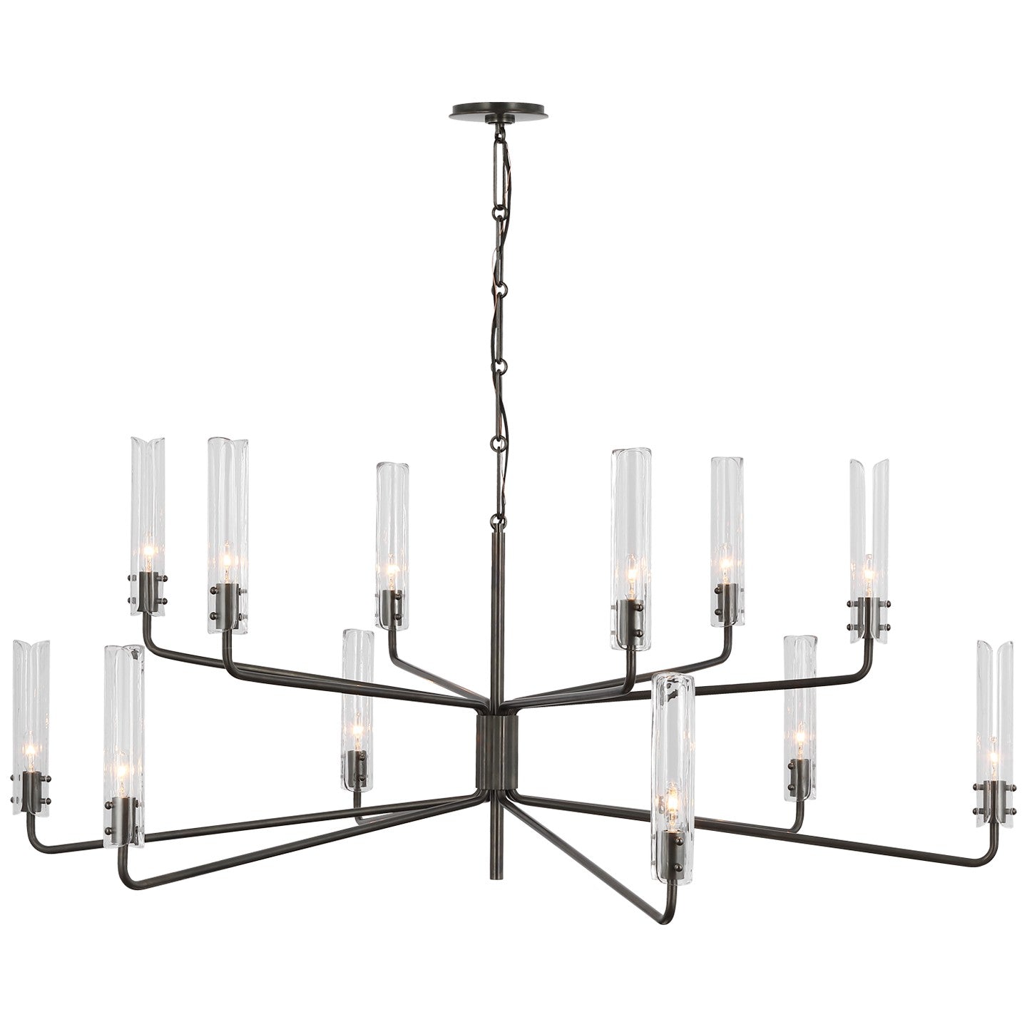 Visual Comfort Signature - ARN 5486BZ-CG - LED Chandelier - Casoria - Bronze