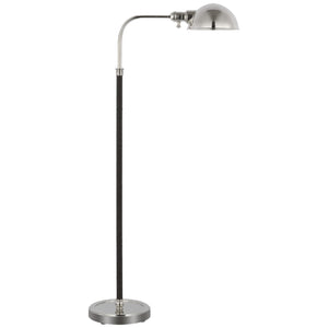 Visual Comfort Signature - CHA 9080PN/BRT - LED Floor Lamp - Basden - Polished Nickel and Black Rattan