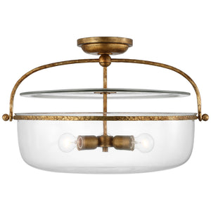 Visual Comfort Signature - CHC 4272GI-CG - LED Semi-Flush Mount - Lorford - Gilded Iron
