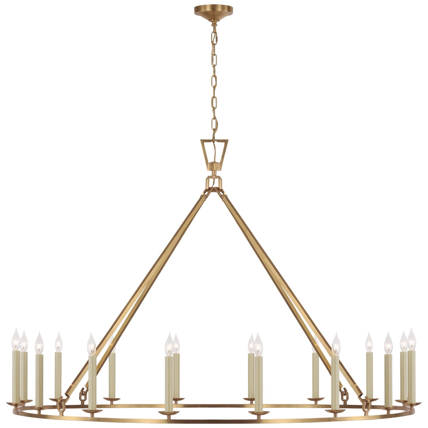 Visual Comfort Signature - CHC 5275AB - LED Chandelier - Darlana Ring - Antique-Burnished Brass