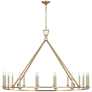 Visual Comfort Signature - CHC 5275AB - LED Chandelier - Darlana Ring - Antique-Burnished Brass