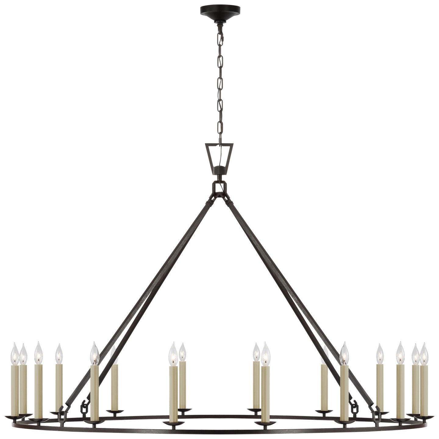 Visual Comfort Signature - CHC 5275AI - LED Chandelier - Darlana Ring - Aged Iron