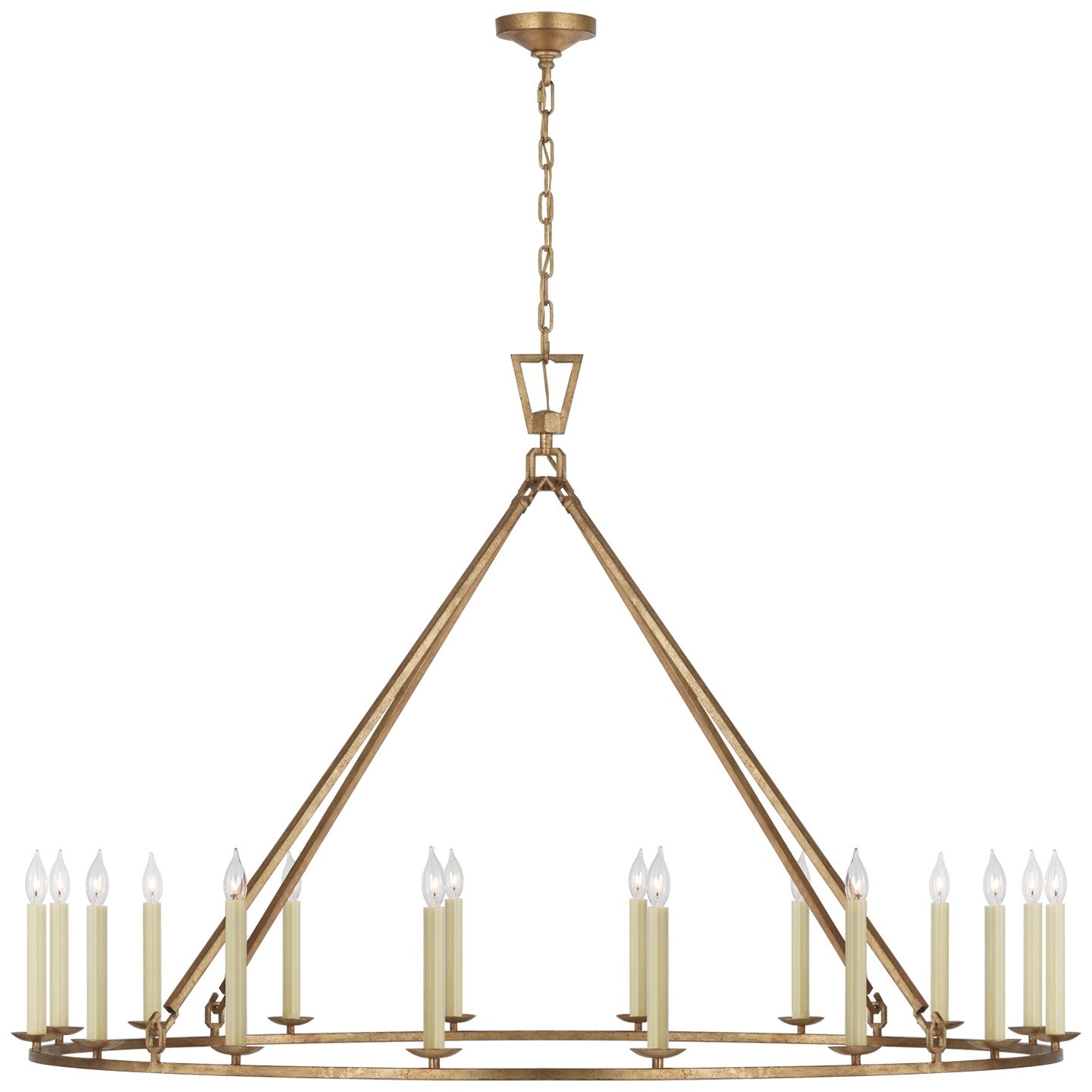 Visual Comfort Signature - CHC 5275GI - LED Chandelier - Darlana Ring - Gilded Iron