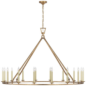 Visual Comfort Signature - CHC 5275GI - LED Chandelier - Darlana Ring - Gilded Iron