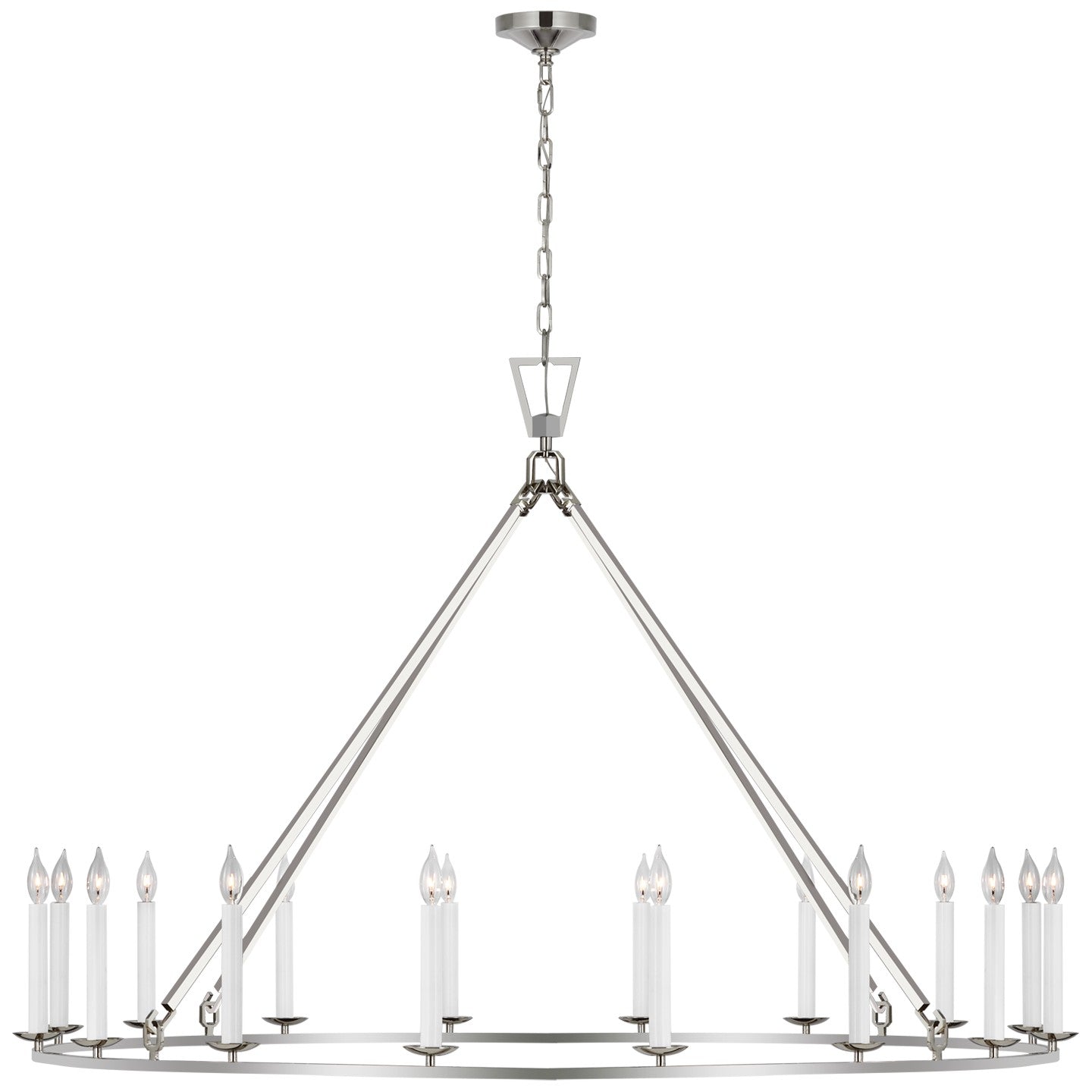 Visual Comfort Signature - CHC 5275PN - LED Chandelier - Darlana Ring - Polished Nickel