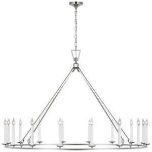 Visual Comfort Signature - CHC 5275PN - LED Chandelier - Darlana Ring - Polished Nickel