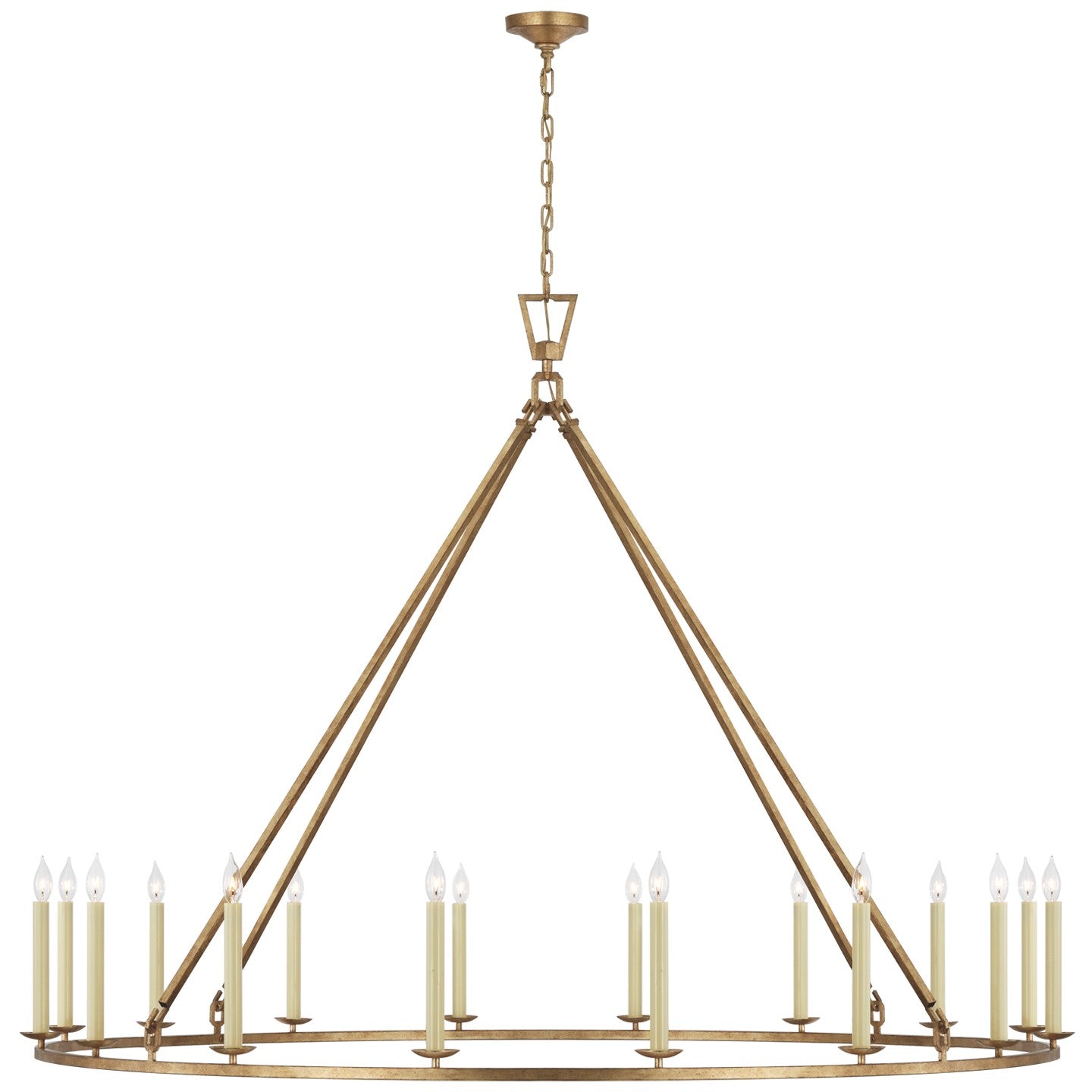 Visual Comfort Signature - CHC 5276GI - LED Chandelier - Darlana Ring - Gilded Iron