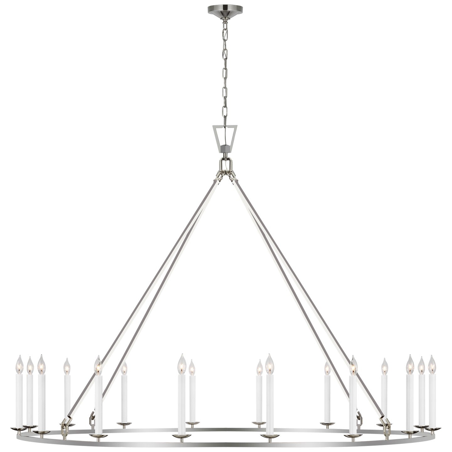 Visual Comfort Signature - CHC 5276PN - LED Chandelier - Darlana Ring - Polished Nickel