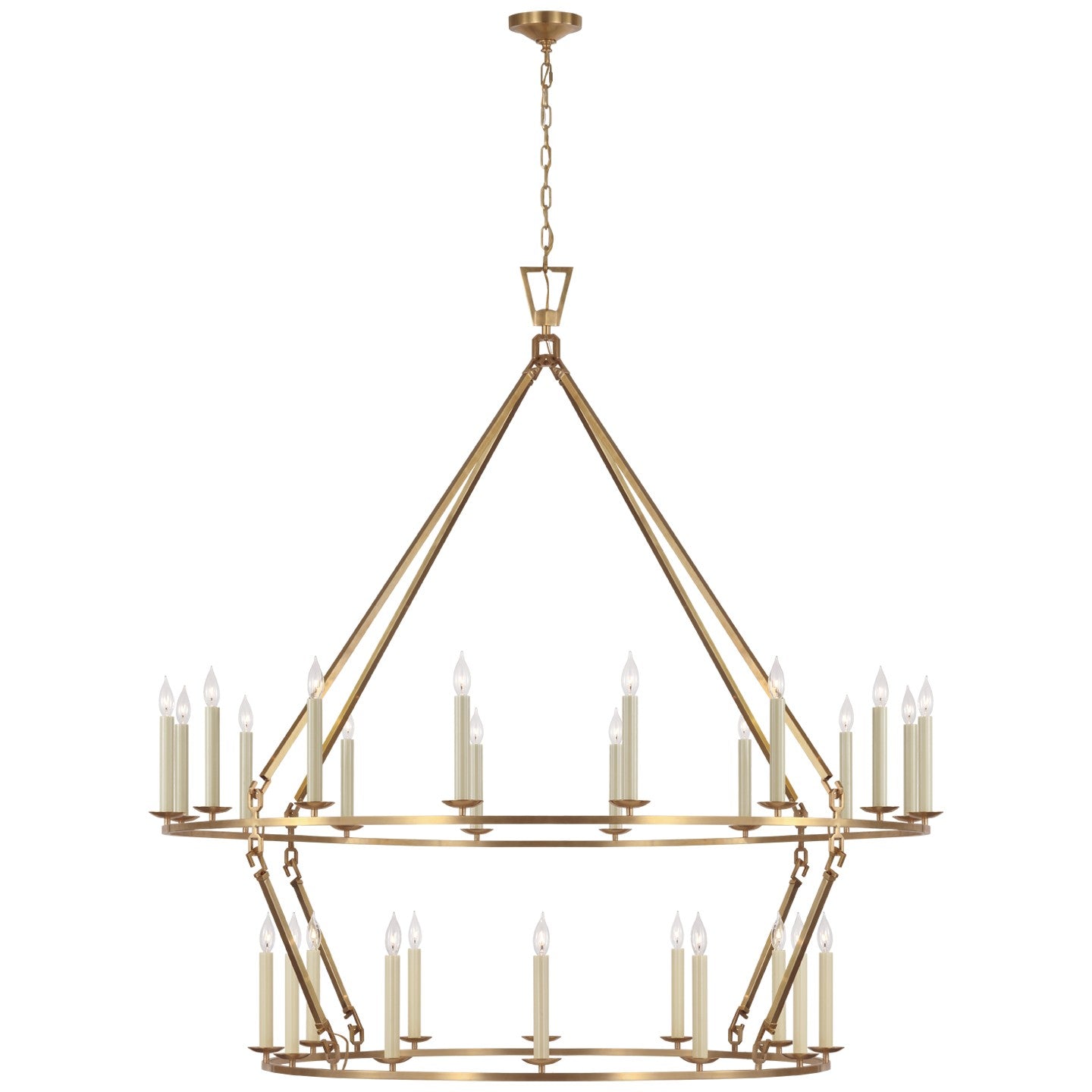 Visual Comfort Signature - CHC 5277AB - LED Chandelier - Darlana Ring - Antique-Burnished Brass