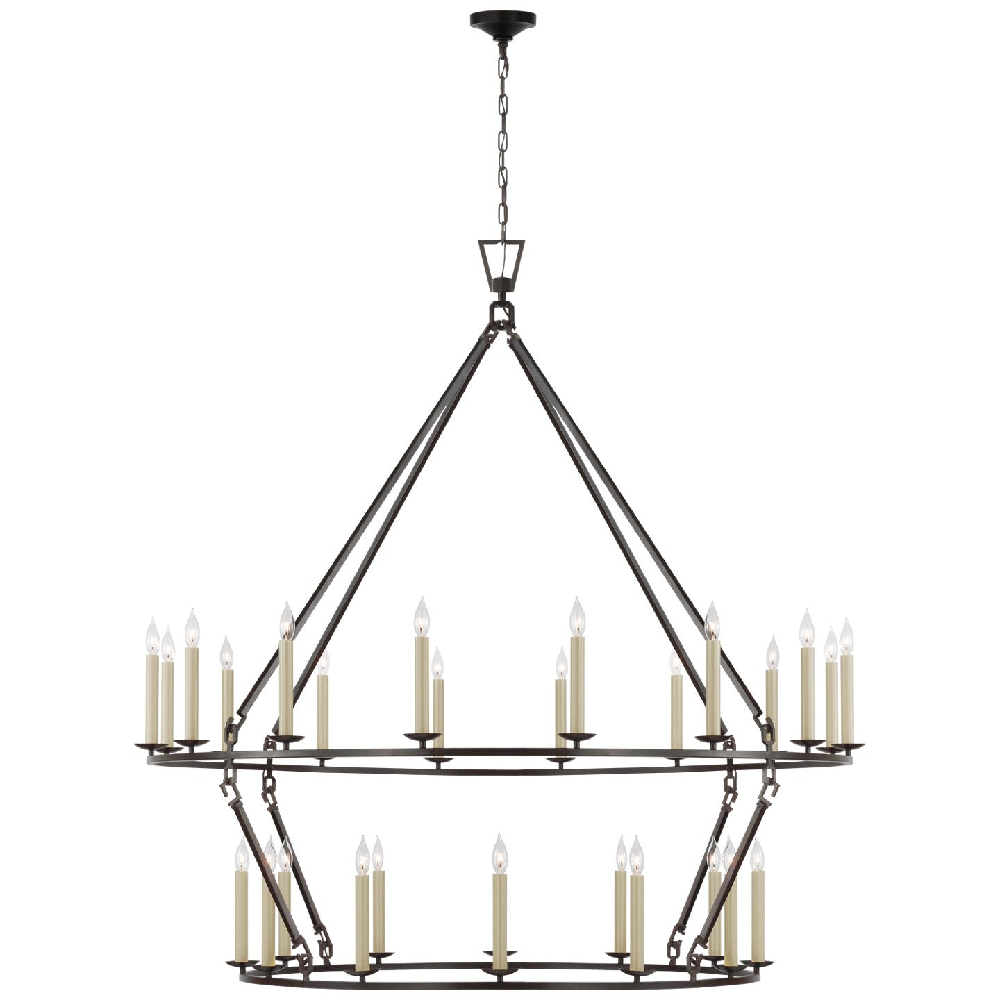 Visual Comfort Signature - CHC 5277AI - LED Chandelier - Darlana Ring - Aged Iron