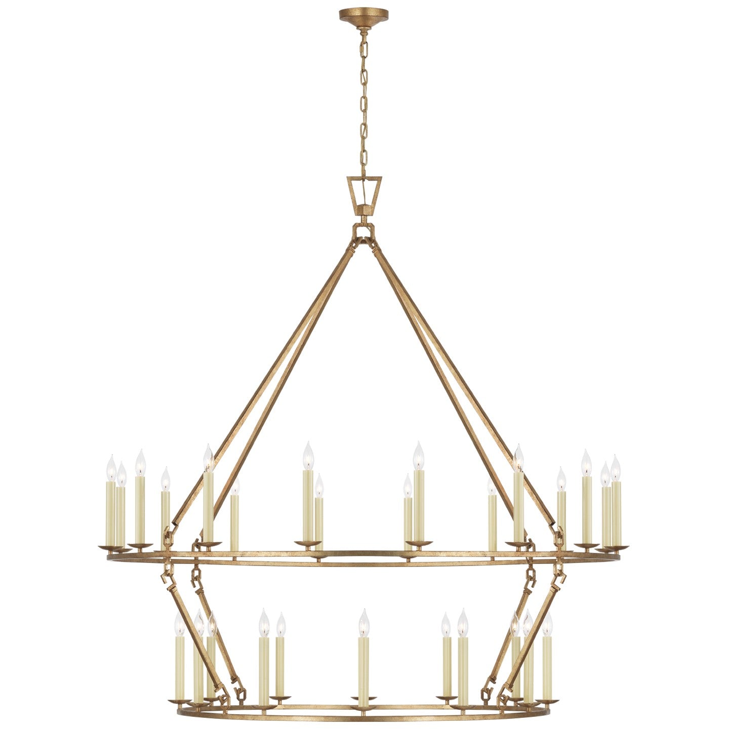 Visual Comfort Signature - CHC 5277GI - LED Chandelier - Darlana Ring - Gilded Iron