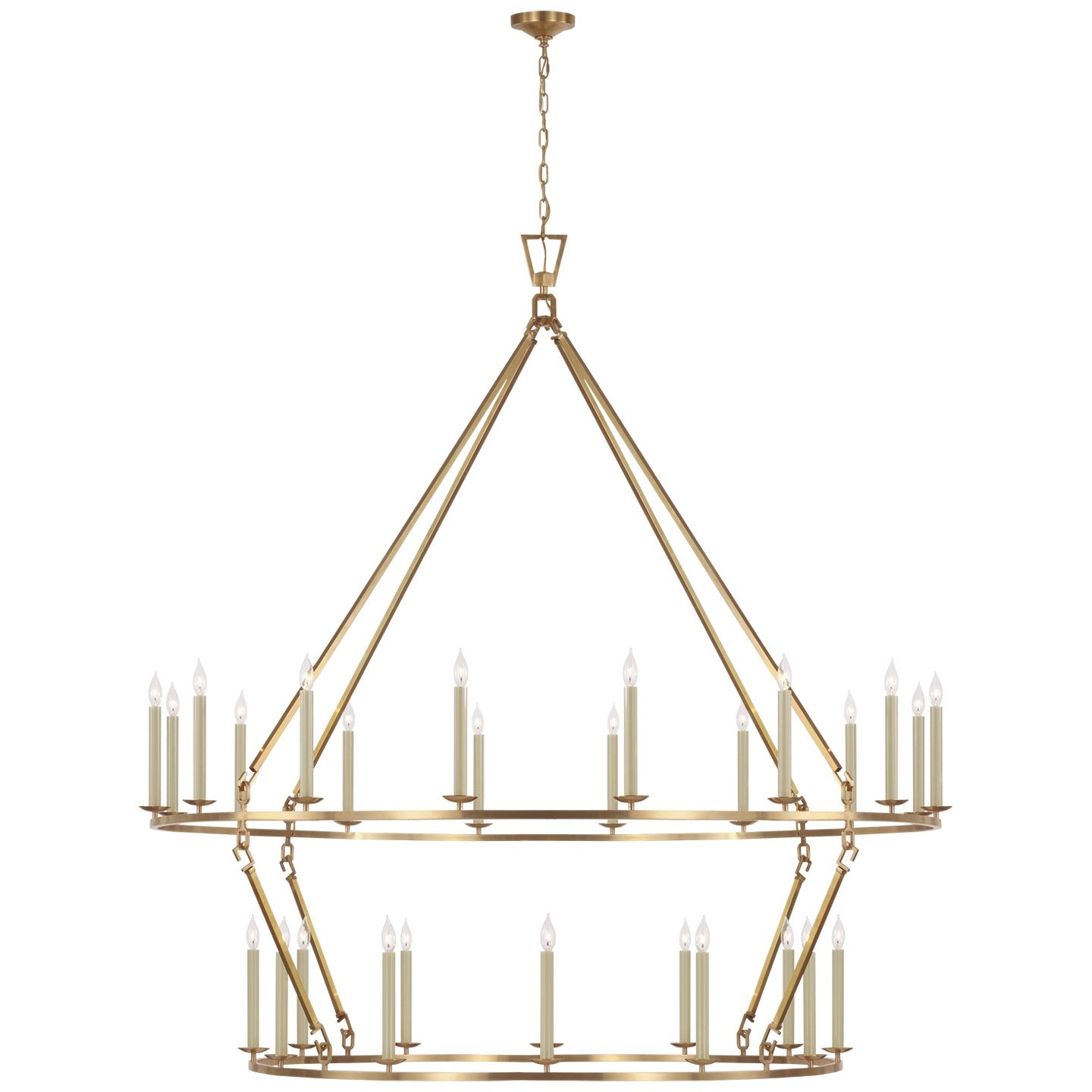 Visual Comfort Signature - CHC 5278AB - LED Chandelier - Darlana Ring - Antique-Burnished Brass