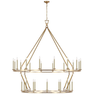 Visual Comfort Signature - CHC 5278AB - LED Chandelier - Darlana Ring - Antique-Burnished Brass