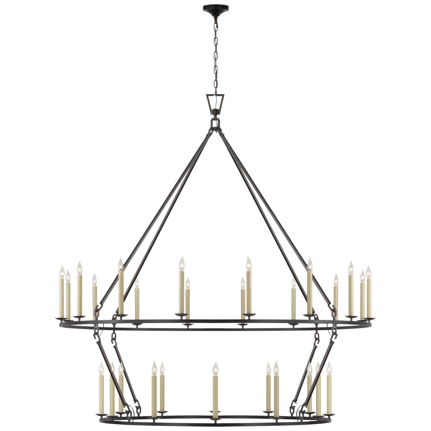 Visual Comfort Signature - CHC 5278AI - LED Chandelier - Darlana Ring - Aged Iron